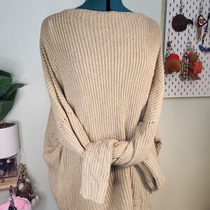 Cozy Beige Knit Sweater